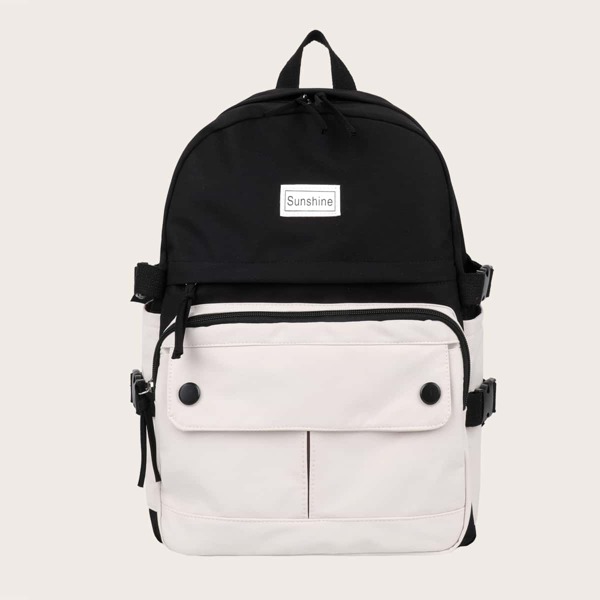 

Kids Two Tone Large Capacity Backpack, Black