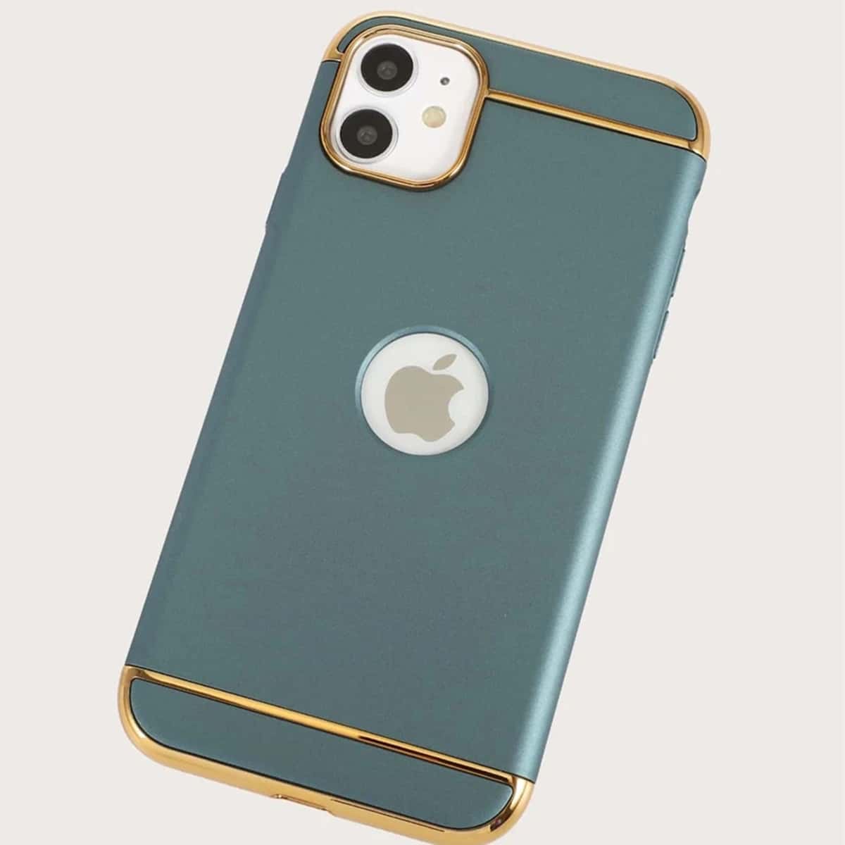 

Solid Cutout iPhone Case, Teal blue