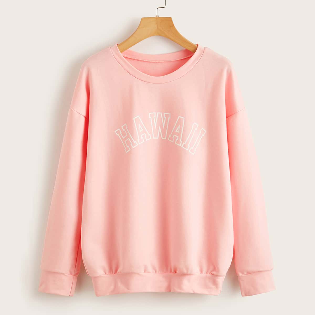 

Letter Graphic Sweatshirt, Baby pink
