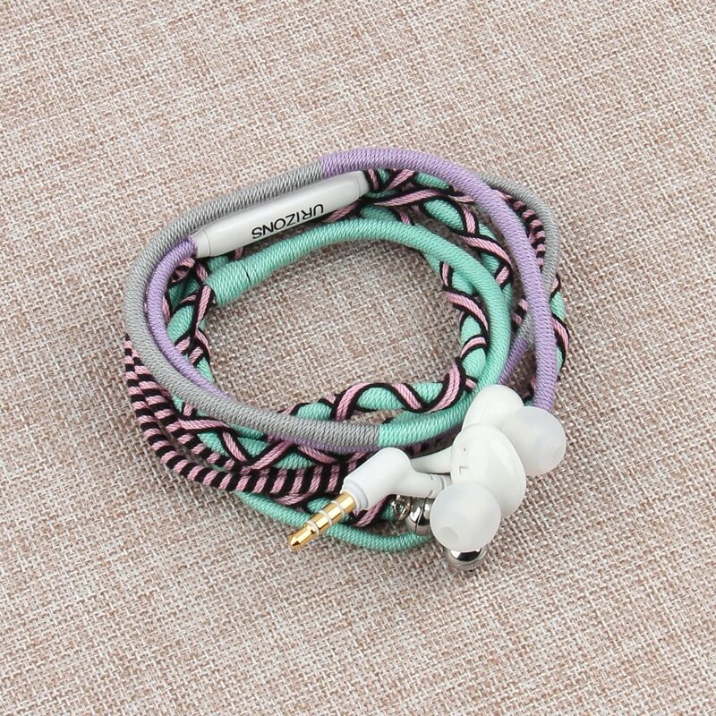 

1pc Handmade Rope in-ear Headphone, Pink