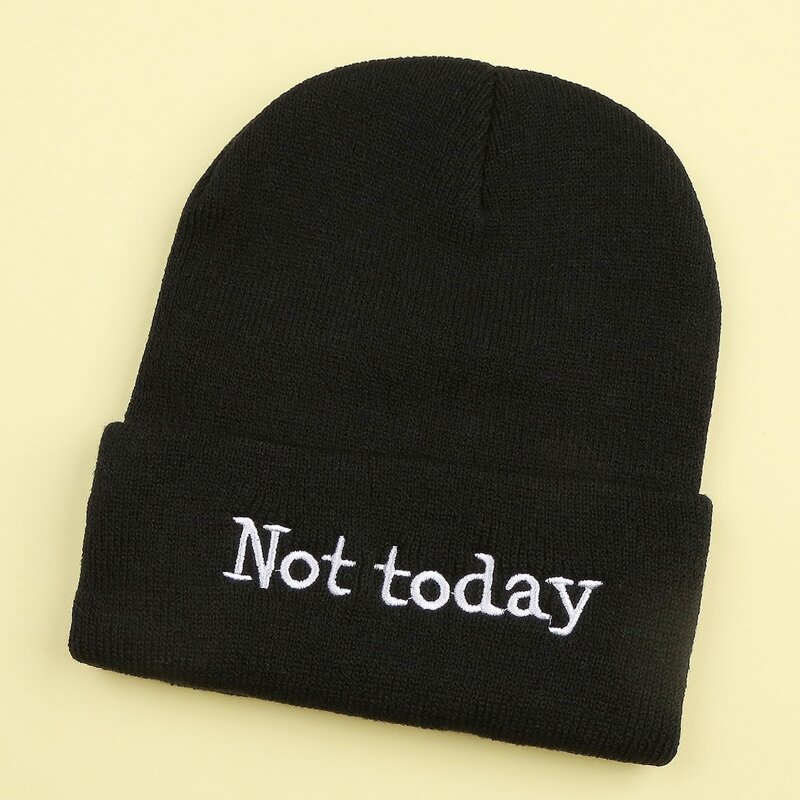 

Letter Graphic Beanie, Black