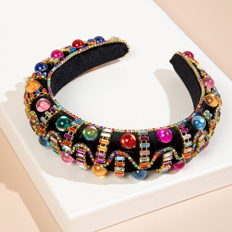 

Rhinestone Decor Hair Hoop, Multicolor
