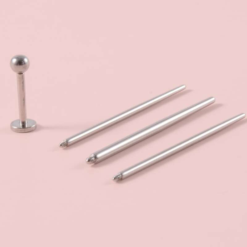 

1pc Ear Stud & 3pcs Threaded Ear Taper Pin Tools, Silver