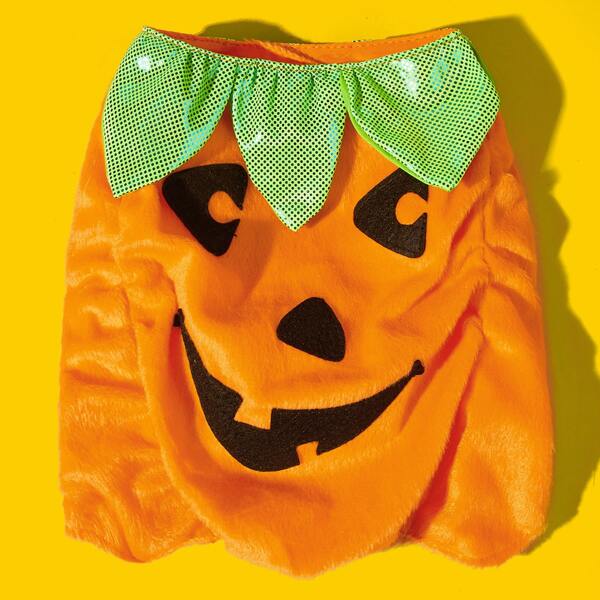 

1pc Cat Halloween Costume, Orange
