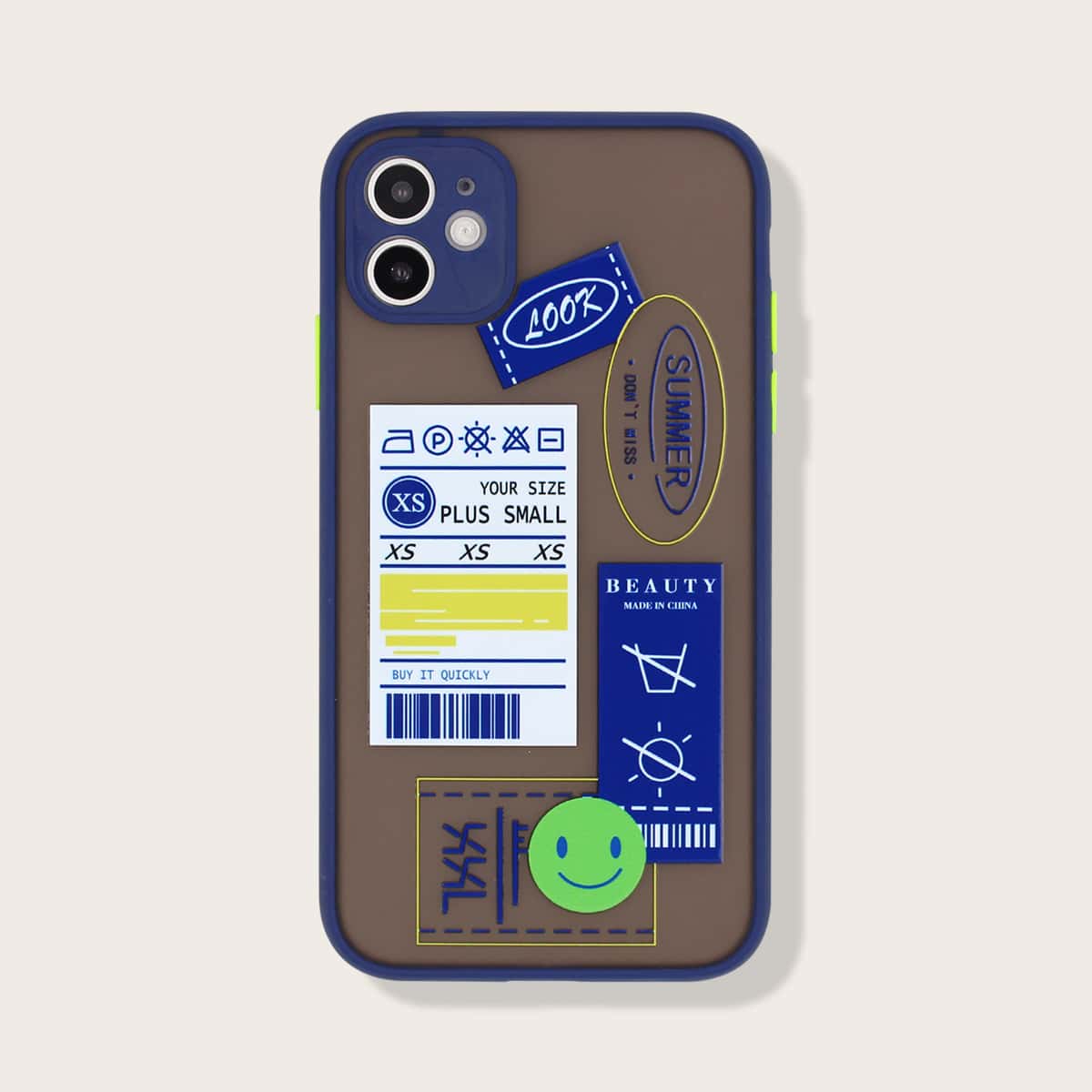 

Contrast Frame Letter Graphic iPhone Case, Multicolor