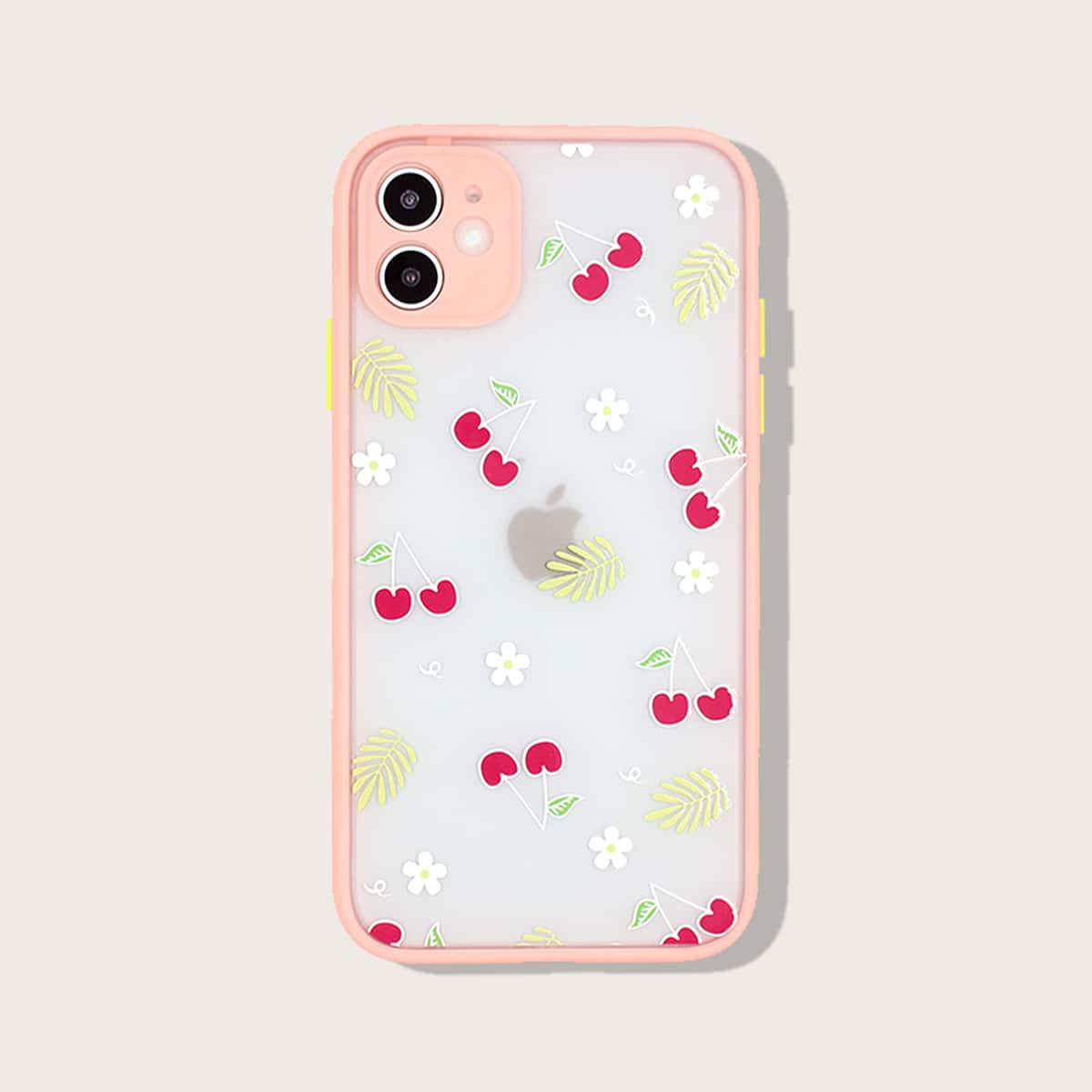 

Contrast Frame Floral iPhone Case, Multicolor clear