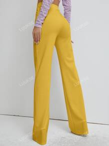 High Waist Straight Leg Pants