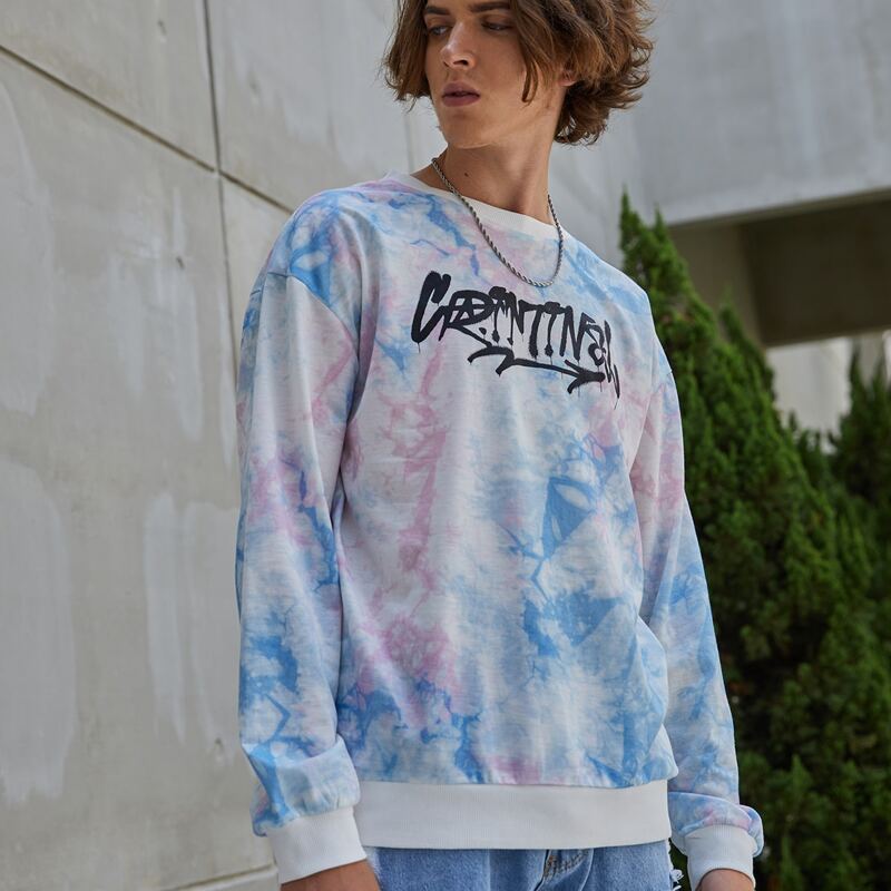

Guys Letter Tie Dye Sweatshirt, Multicolor