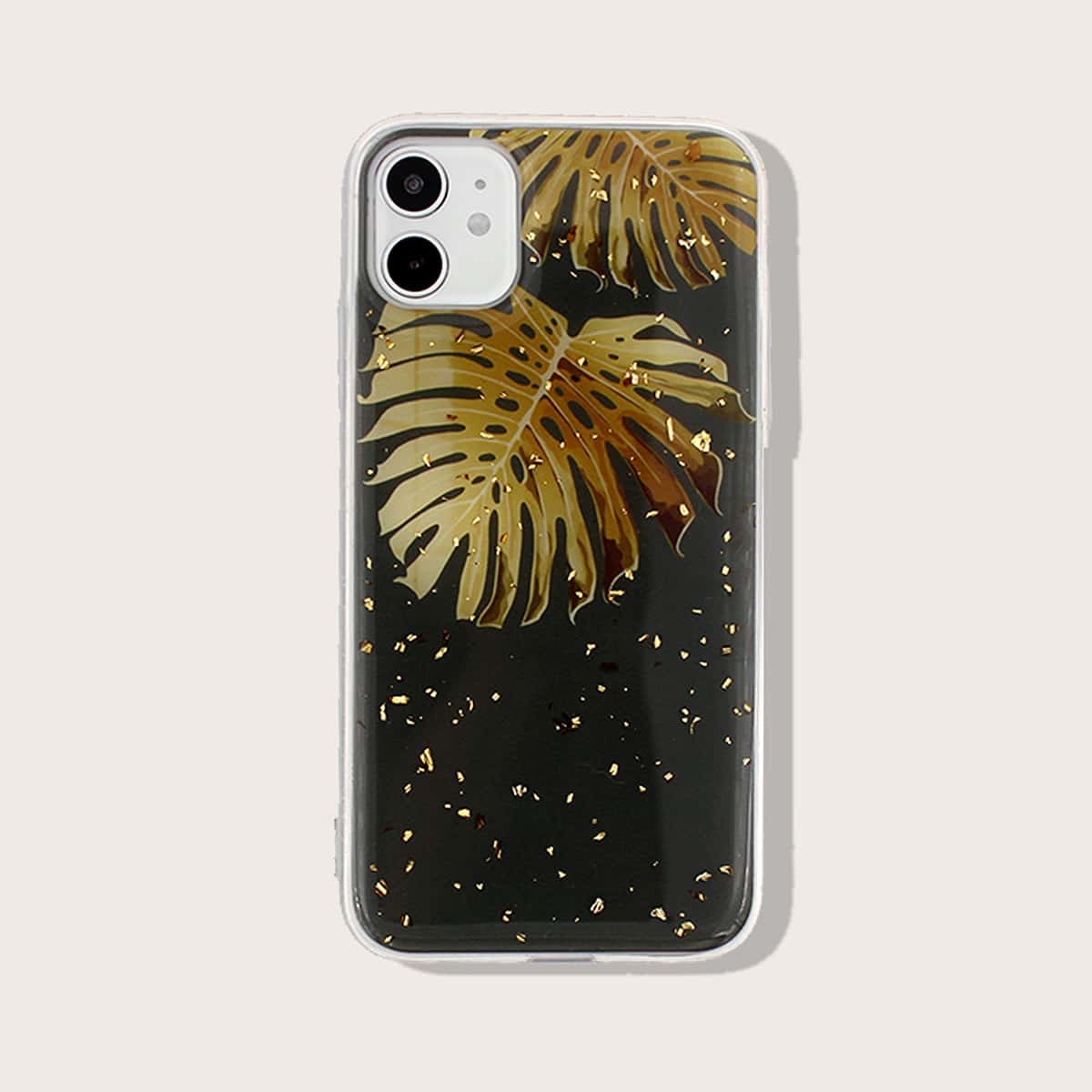 

Gold Foil Decor Plants Pattern iPhone Case, Multicolor