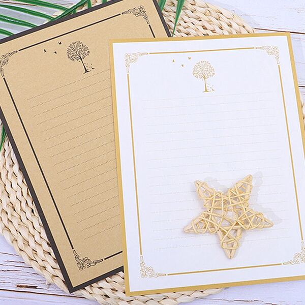 

8sheets Random Color Vintage Writing Paper, Multicolor