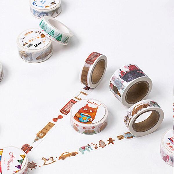 

2rolls Cartoon Graphic Random DIY Tape, Multicolor