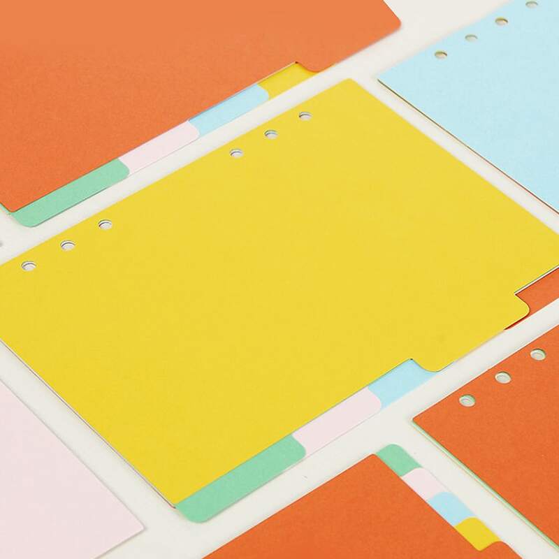 

5sheets Random Color Loose-leaf Index Page, Multicolor