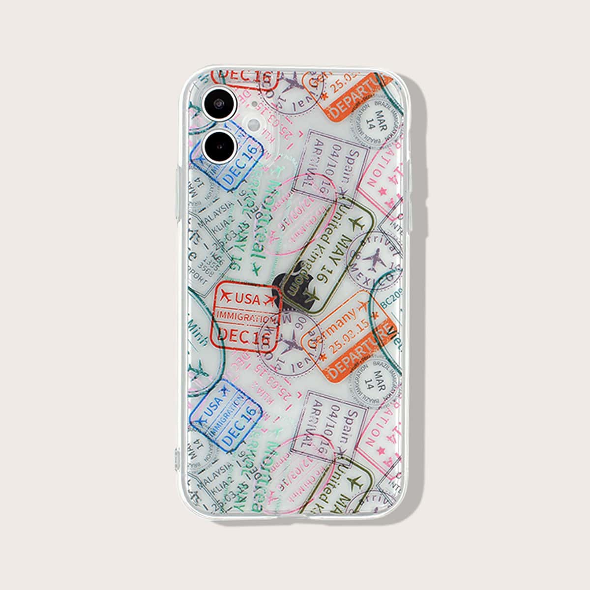 Graphic iPhone Case, Clear