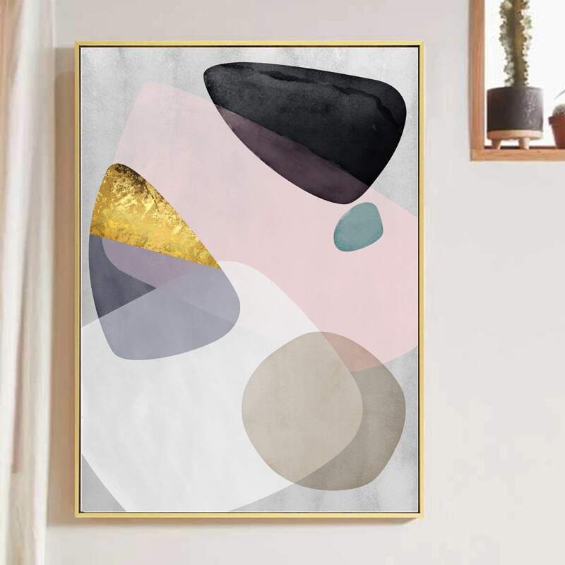 

Graphic Print Wall Painting Without Frame, Multicolor