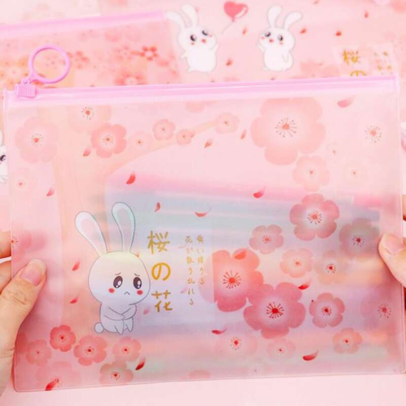 

2pcs Floral File Pocket, Pink