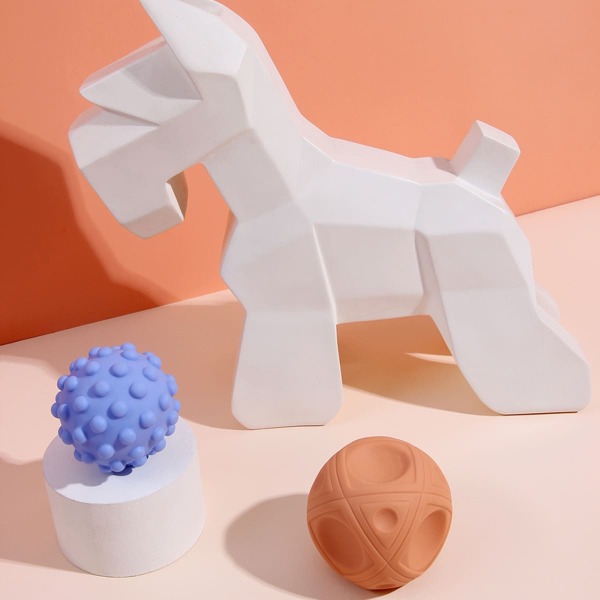 

2pcs Solid Dog Sound Ball, Multicolor