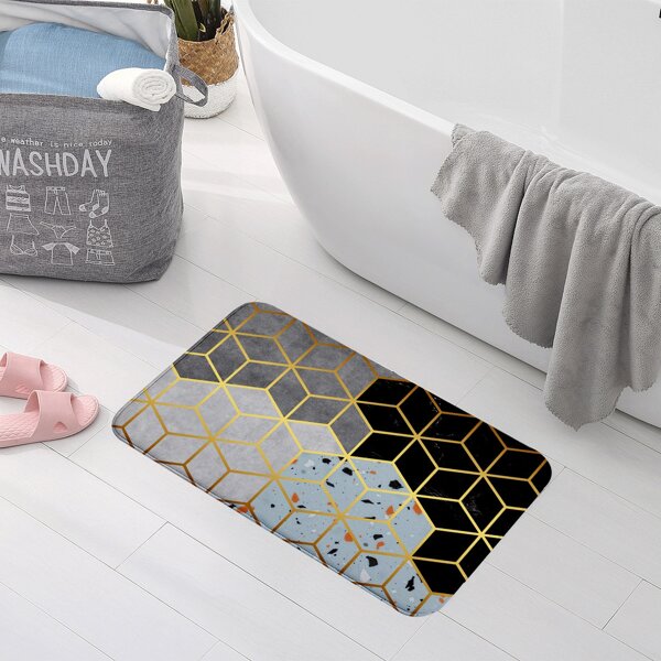 

Geometric Pattern Floor Mat, Multicolor