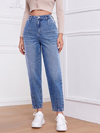 Jeans mom de cintura alta | Mode de Mujer | SHEIN España