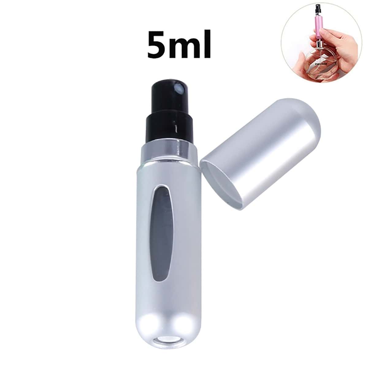 

1pc Perfume Subpackage Bottle, Silver