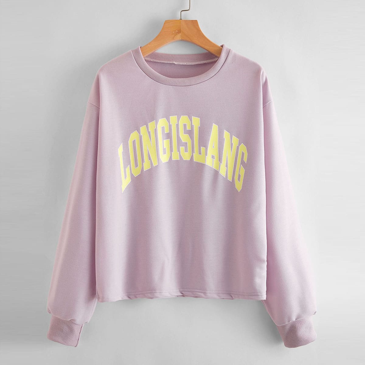 

Letter Graphic Sweatshirt, Lilac purple
