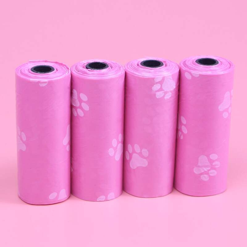 

4roll Dog Poop Bag, Pink