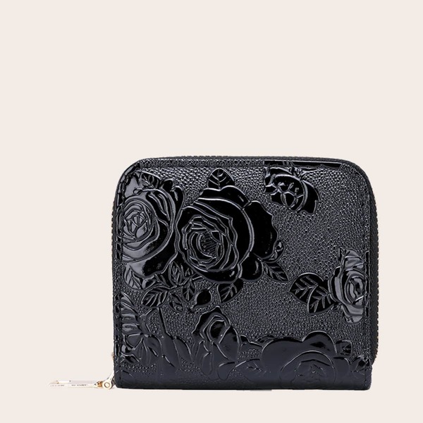 

Floral Graphic Purse, Black