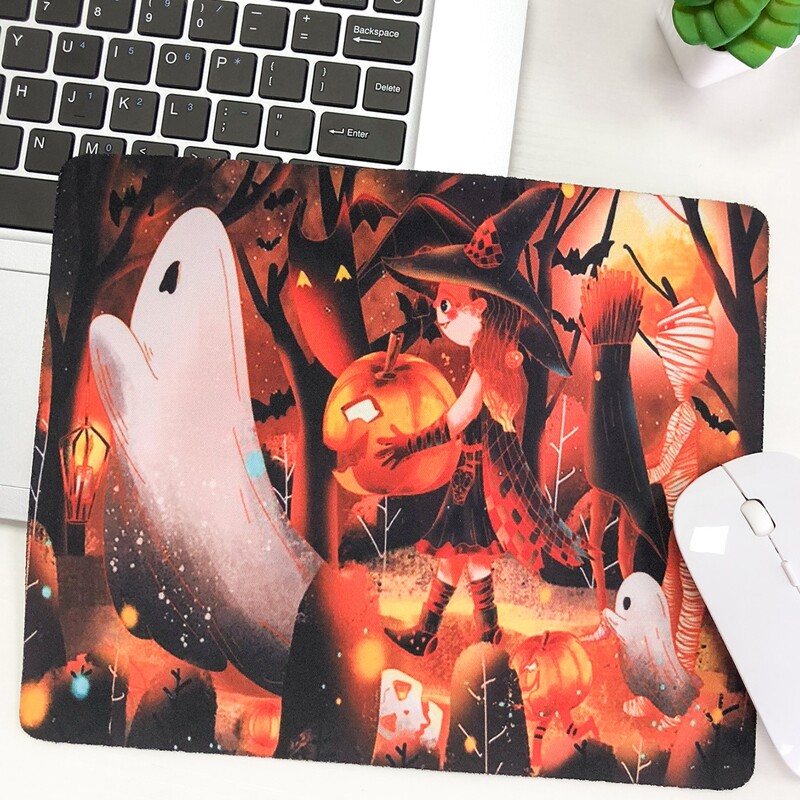 

Halloween Ghost & Girl Mouse Pad, Multicolor