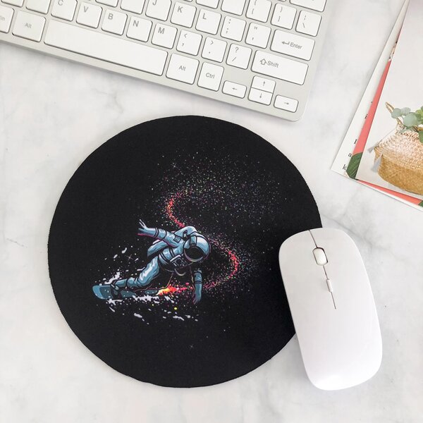 

Astronaut Round Mouse Pad, Black
