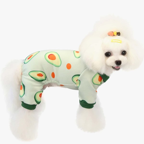 

Avocado Pattern Dog Pajamas, Green