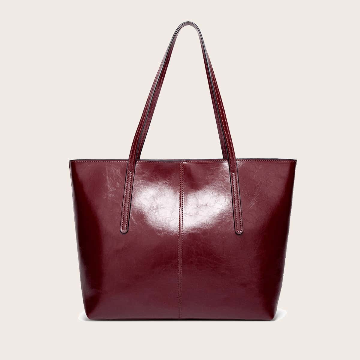 

Minimalist Tote Bag, Burgundy