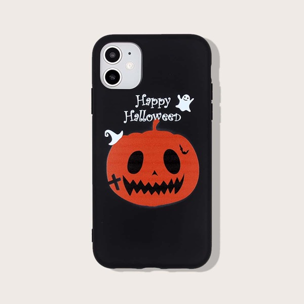 

Чехол для iPhone с рисунком тыквы на Хэллоуин, Чёрный