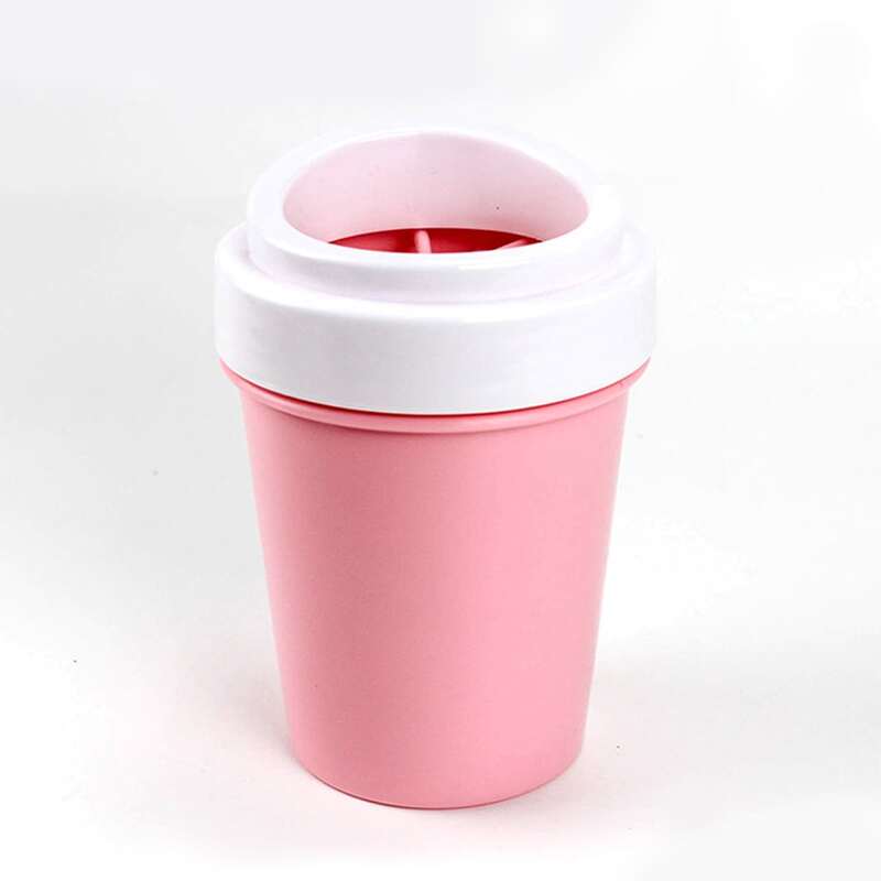 

1pc Solid Dog Foot Washing Cup, Pink