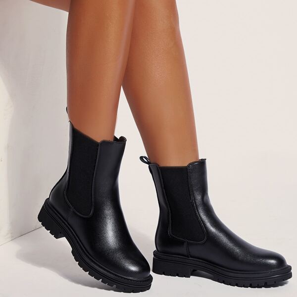 

Minimalist Wide Fit Chelsea Boots, Black