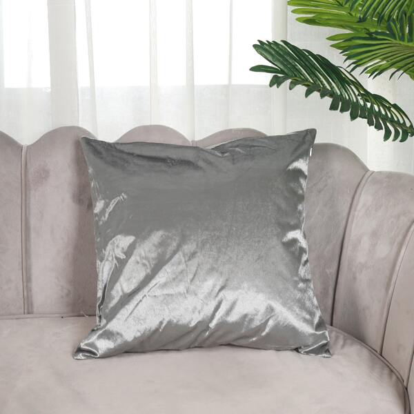 

Plain Velvet Cushion Cover Without Filler, Grey