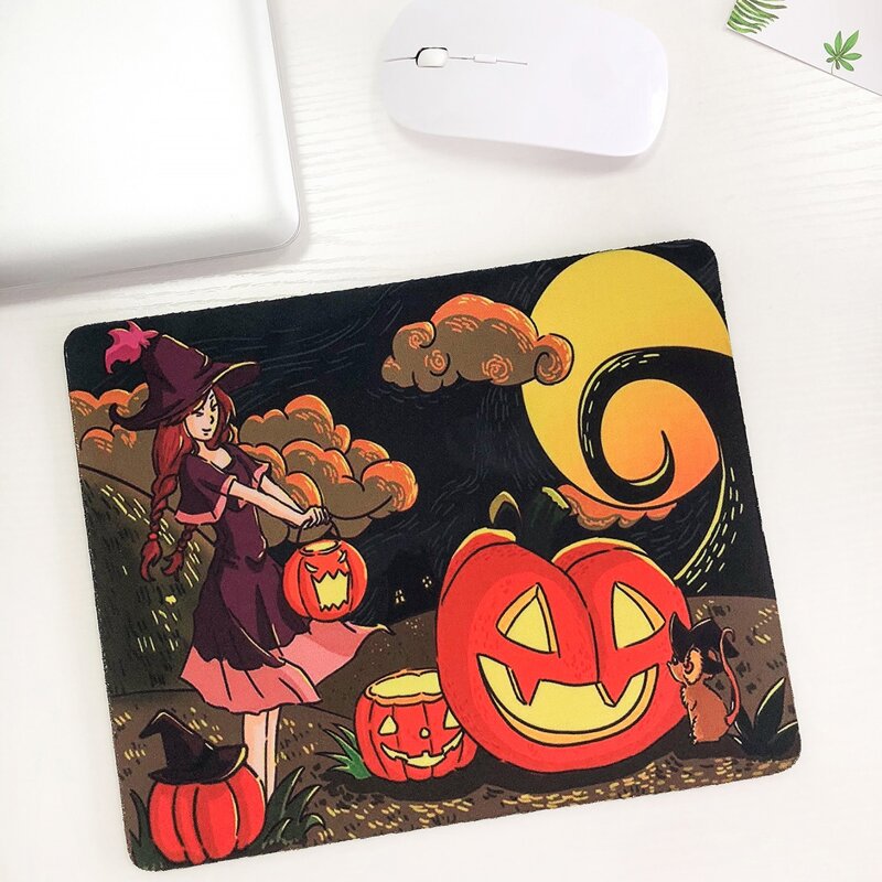 

Halloween Girl & Pumpkin Mouse Pad, Multicolor