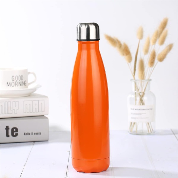

1pc Stainless Steel Vacuum Cup, Orange
