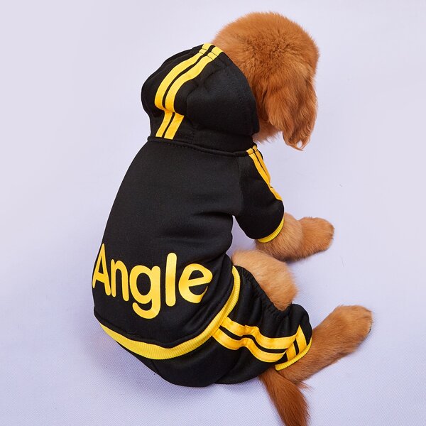 

Colorblock Dog Jumpsuits, Black