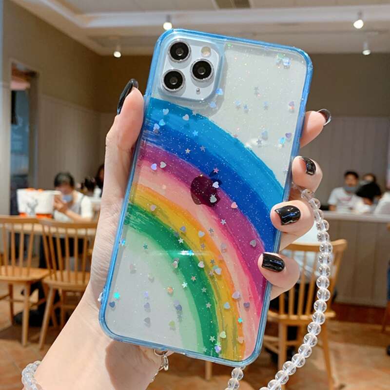 

Rainbow Clear iPhone Case, Multicolor