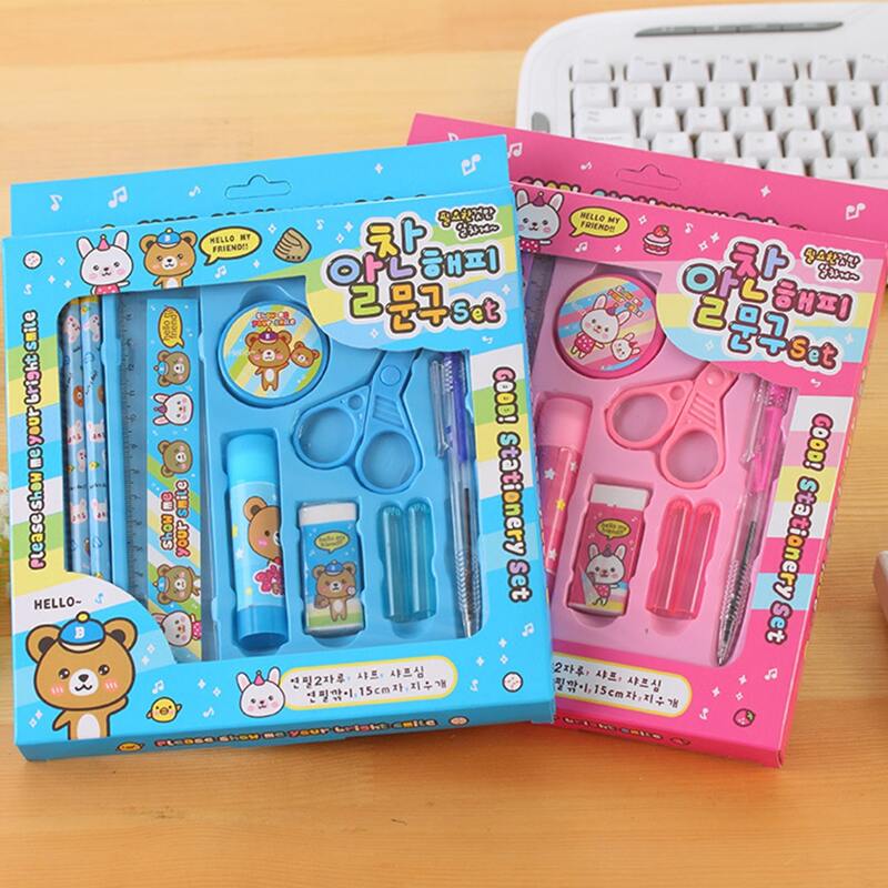 

1box Cartoon Stationary Set, Multicolor
