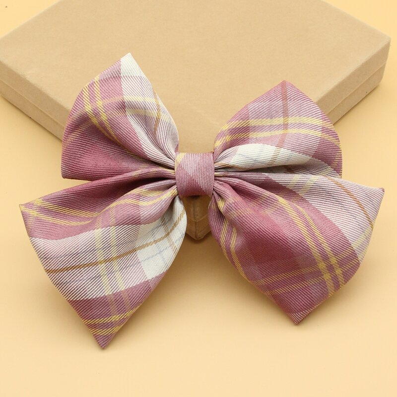 

Tartan Bow Hair Clip, Pink