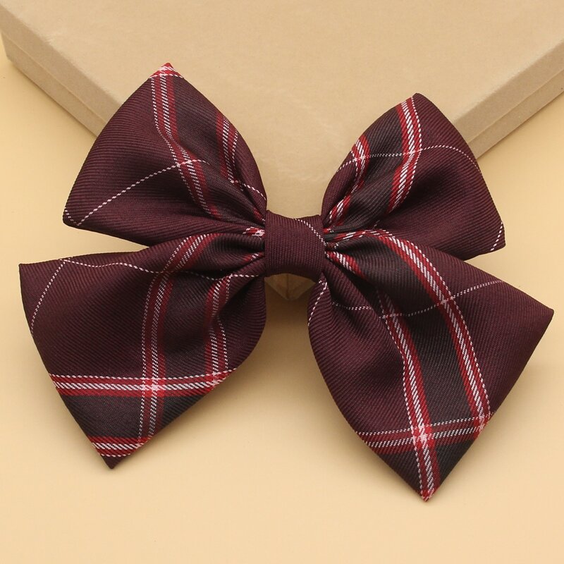 

Plaid Bow Hair Clip, Maroon
