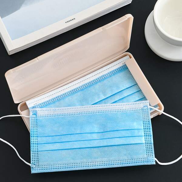 

1pc Random Color Face Cover Storage Box, Pink