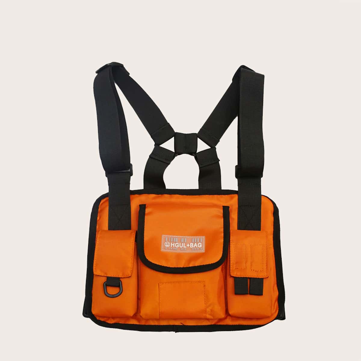 

Pocket Front Adjustable Strap Vest Bag, Orange