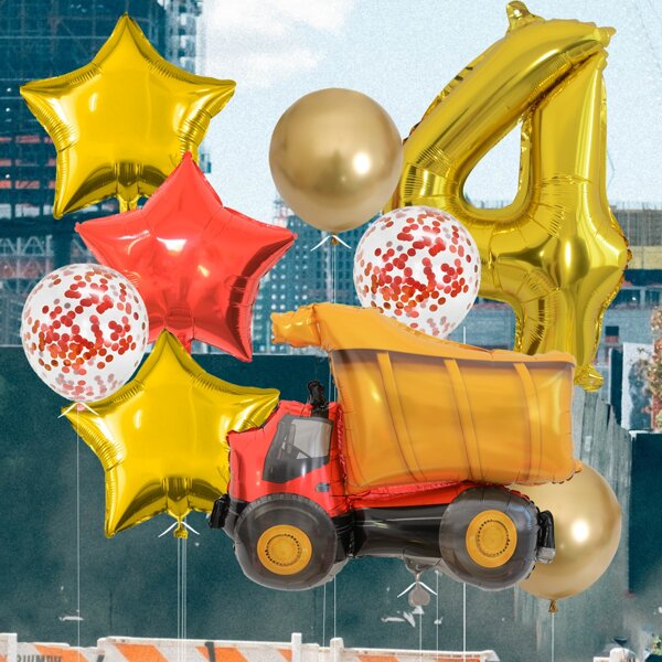 

11pcs Cartoon Decorative Balloon Set, Multicolor