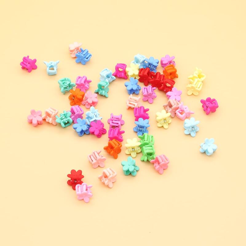 

50pcs Flower Shaped Hair Clip, Multicolor