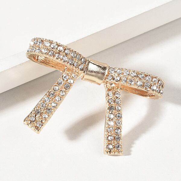

Rhinestone Bow Decor Hair Clip, Gold