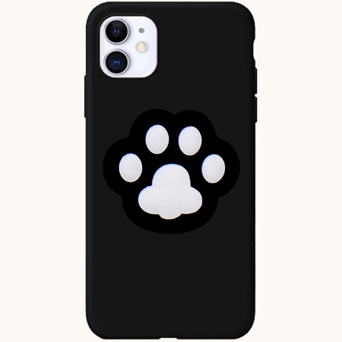 

Cat Paw Holder iPhone Case, Black