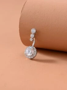 Copper Rhinestone Charm Belly Button Ring For Women And Men, Punk Piercing, A Fashionable Body Jewelry Gift For Any Occasion