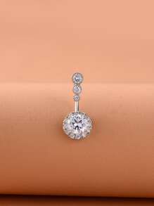 Copper Rhinestone Charm Belly Button Ring For Women And Men, Punk Piercing, A Fashionable Body Jewelry Gift For Any Occasion