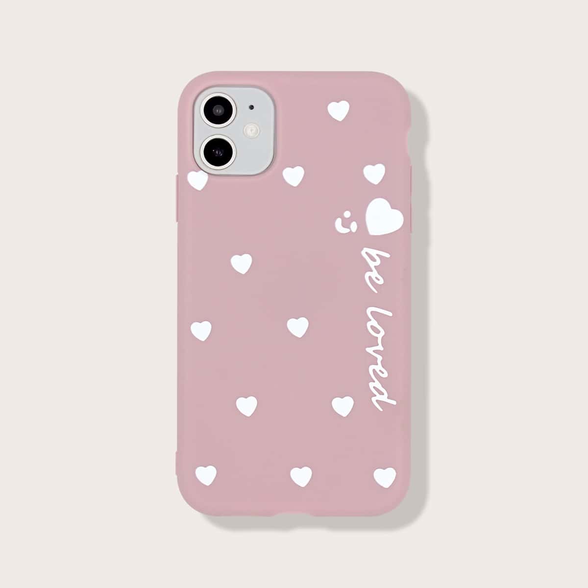 

Heart Pattern iPhone Case, Pink